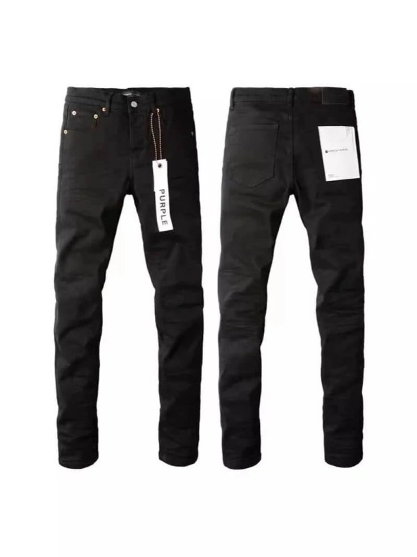 All-Black Form-Fitting Purple Jeans (37 styles)