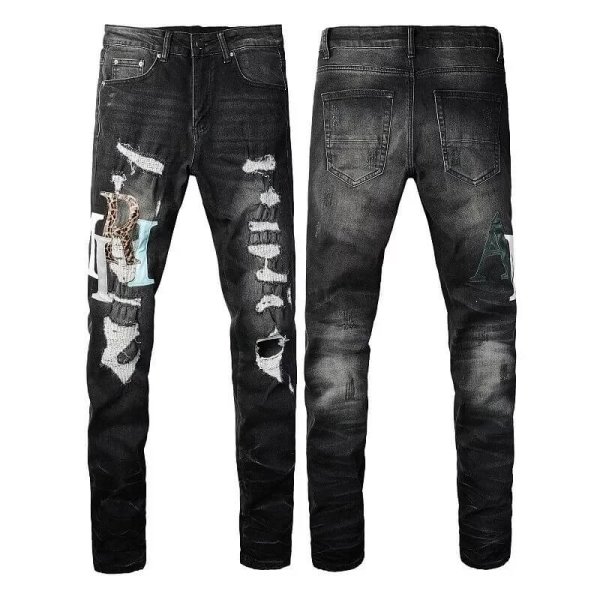 Leopard-Print Letters Purple Jeans (37 styles)